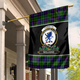 Forsyth Modern Tartan Crest Garden Flag - Welcome Style